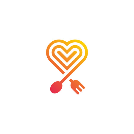 food love. Vector logo templateのイラスト素材