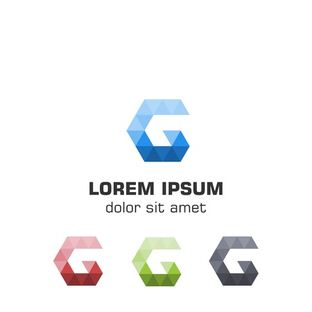Initial letter G triangle logotype. Vector logo templateのイラスト素材