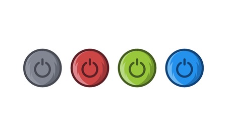 Power button icon color set