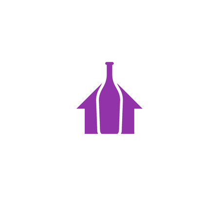 Wine house, bar. Vector logo templateのイラスト素材