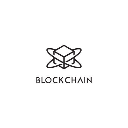 Block chain icon logo templateのイラスト素材
