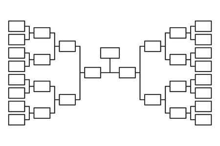Tournament bracket 16 team icon templateのイラスト素材