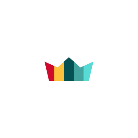 Color king, crown vector logo templateのイラスト素材