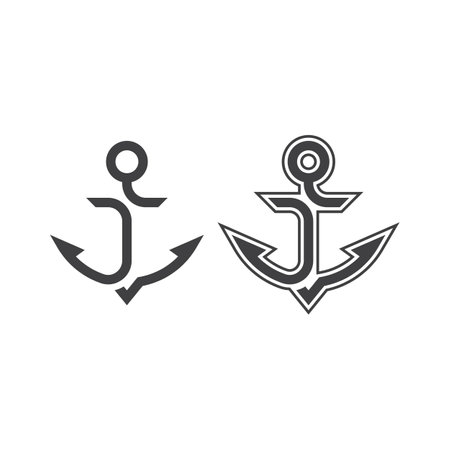 Anchor. Vector logo icon templateのイラスト素材