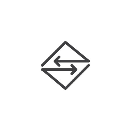 Exchange, transfer, sync, direction arrow. Vector icon template