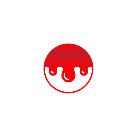 Dripping blood or paint. Vector logo icon templateのイラスト素材