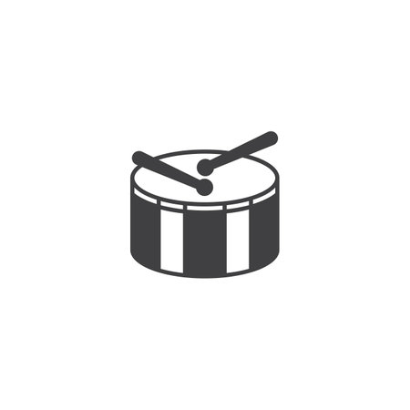 Drum music instrument icon vectorのイラスト素材