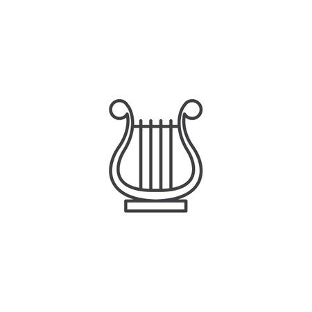 Harp music instrument icon vector