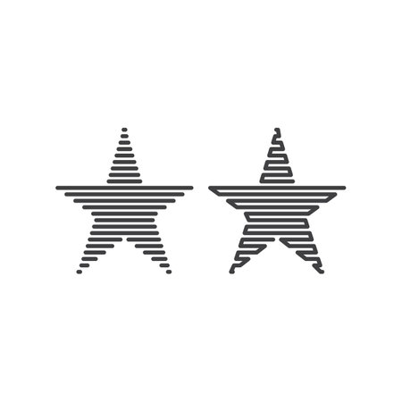 Dash line star . Vector logo icon templateのイラスト素材