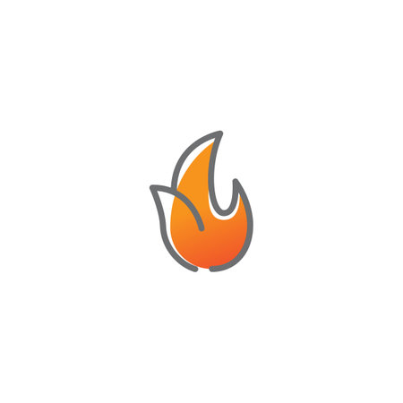 Fire flame vector icon logo templateのイラスト素材