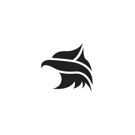 Eagle head silhouette. Vector logo icon templateのイラスト素材