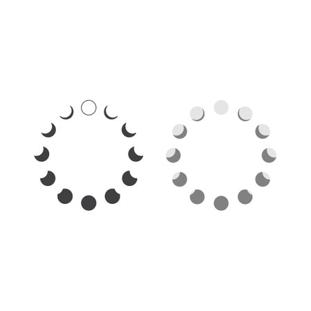 Moon phases, lunar phases. Vector icon templateのイラスト素材