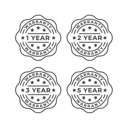 Set of years warranty, guaranteed. Vector logo icon templateのイラスト素材