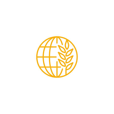 Wheat world, food day international. Vector logo icon templateのイラスト素材
