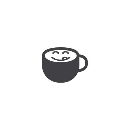 Yummy coffee. Vector icon outline templateのイラスト素材