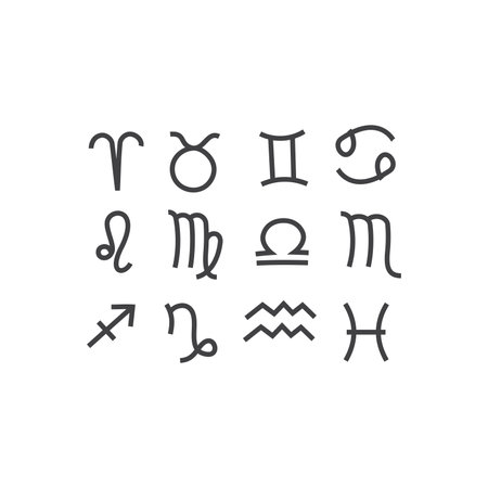 Zodiac hand drawn. Vector icon templateのイラスト素材