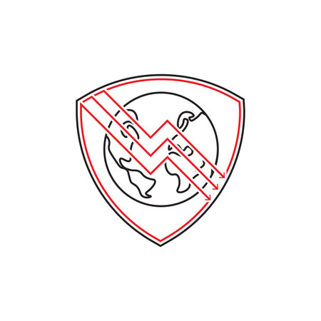 World inflation, recession protection. Icon illustrationのイラスト素材