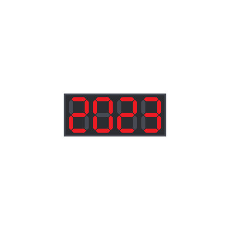 Happy new year 2023 digital number. Vector icon templateのイラスト素材