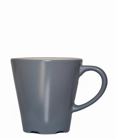 Grey Empty coffee cup isolated on white background.の写真素材