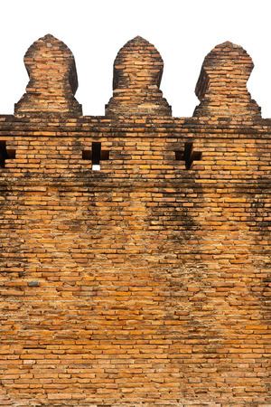 Brick wall texture in ruins temple at ayutthaya province,Thailandの写真素材