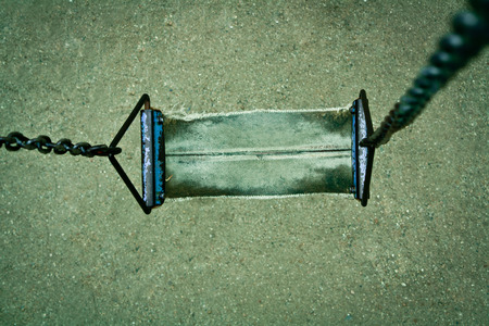 the old swing at the playground in park