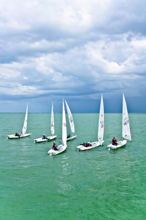 The sailboat, The enjoy activity in summerのeditorial素材