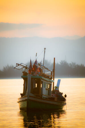 The coast fishery boat in the southern of thailandの写真素材