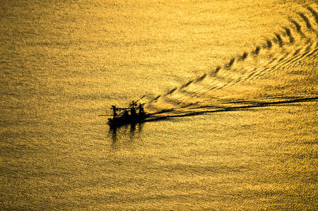 The coast fishery boat in the southern of thailandの写真素材