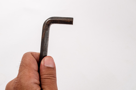The hexagon wrench isolated on white background