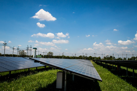 solar cell, the energy from the sunの写真素材