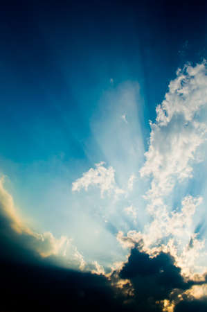 The beautiful cloud in the blue skyの写真素材