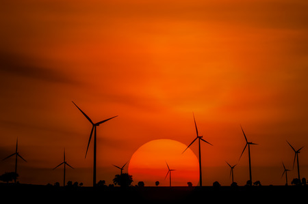 The wind turbine generator,the renewable energyの写真素材