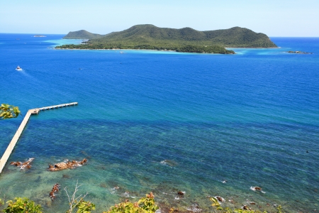 island on the blue seaの写真素材