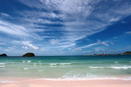 wave coming on the beachの写真素材