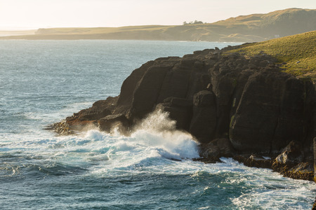 Magnificient view over the southern ocean, Slope Point, The Catlins,  New Zealand