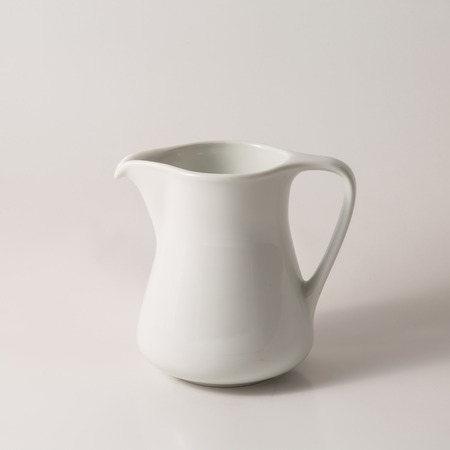 small white milk jug for tea timeの写真素材