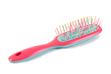 Colourful Comb isolated on whiteの写真素材