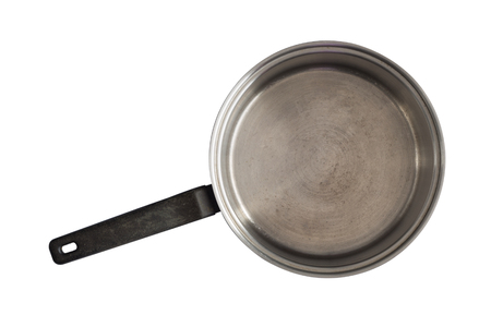 old pot isolated on whiteの写真素材