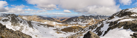 panoramic image of mountain landscape in New Zealandの写真素材