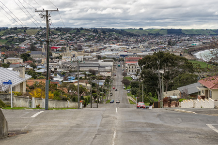 Oamaru cityscape, South Island, New Zealandの写真素材