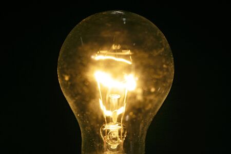 Light bulb on black background.Idea light bulb.