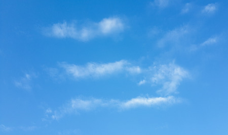 Solid Clounds Forming on Blue Sky Right Side of the Frame. Clear Blue Sky and Clouds. Thick Clouds...