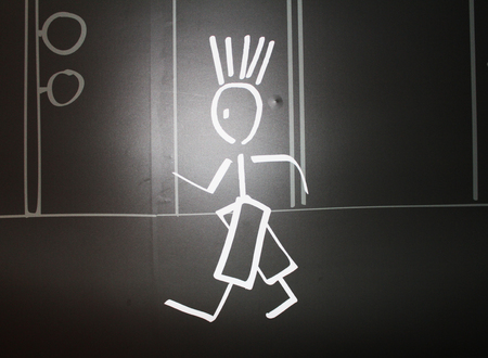 Cartoon picture on the wallの写真素材