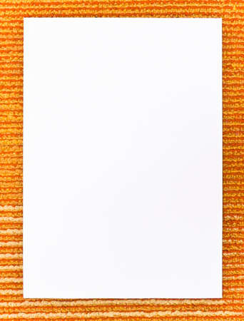 White paper on the ground, the orange carpet