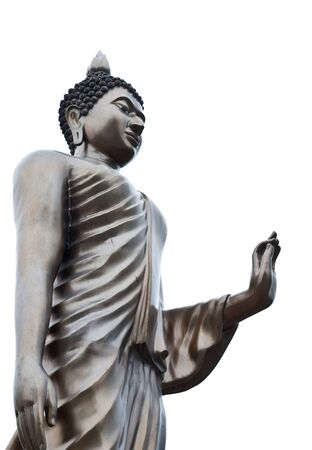 There is a black statue of the blessedの写真素材