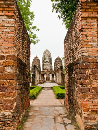 The ancient Sukhothai Historical Park in Thailandのeditorial素材