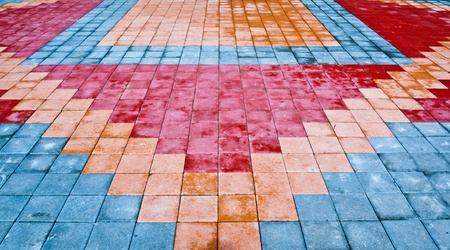 The road surface of the floor tilesの写真素材