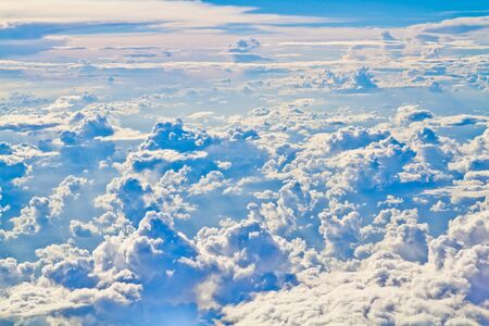 Blue sky with white clouds beautiful bright