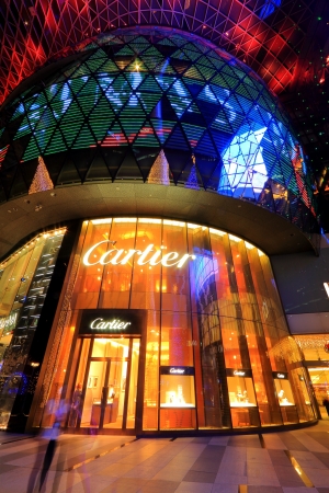 Beautiful shot of Cartier store at orchard ionのeditorial素材