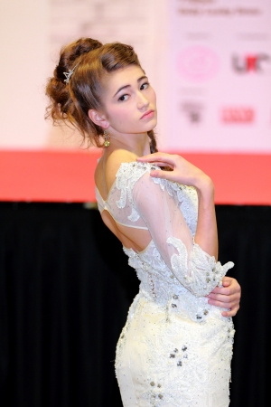 Wedding Village December 6 8th Dec  2013 is Singapores Largest Thematic Wedding Exhibition in Singapore   Exclusive Bridal Show with models strutting down the runway, donning beautiful Wedding and Evening Gowns provided by The Gown Warehouse  There is alのeditorial素材